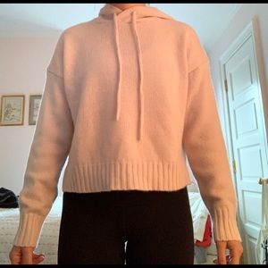 ARITZIA cashmere hoodie light pink size xs